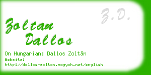 zoltan dallos business card