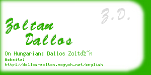 zoltan dallos business card